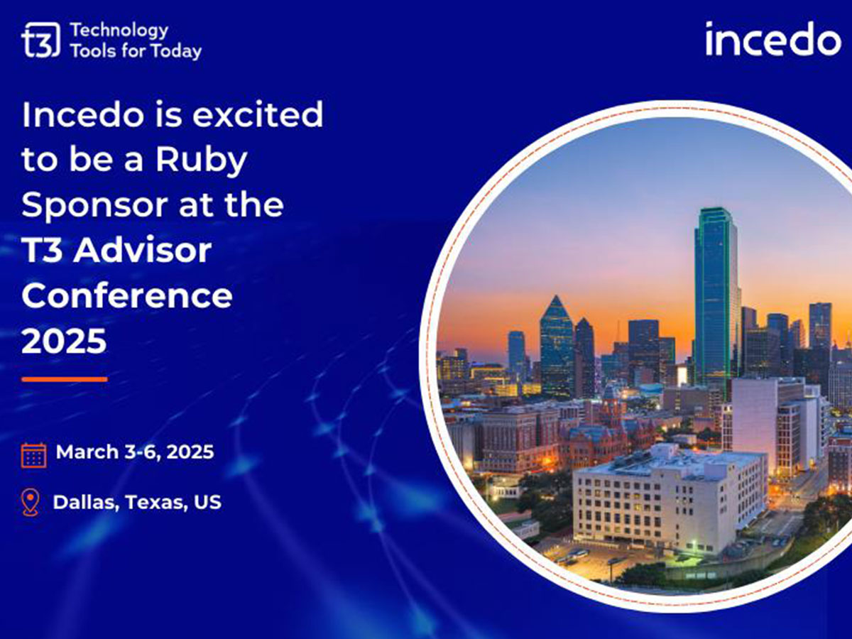 Incedo Ruby Sponsor at T3 Conference 2025